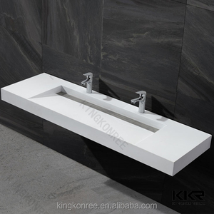 <span class=keywords><strong>Lavabo</strong></span> commercial avec étagère, <span class=keywords><strong>lavabo</strong></span> de salle de bain en surface solide - Product Image 6