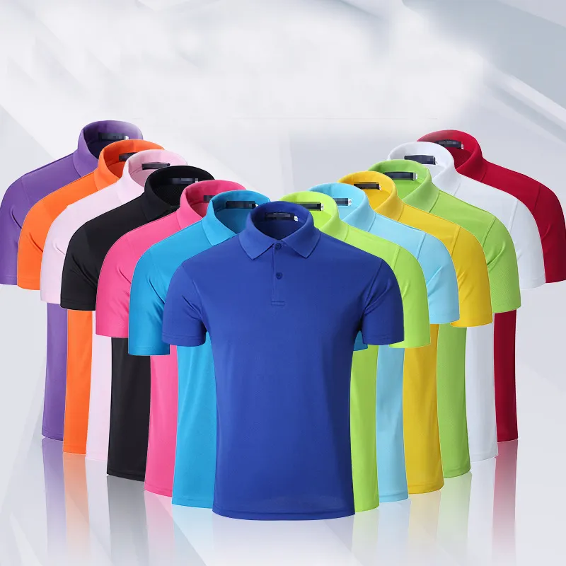 Özel Logo toptan hızlı kuru kısa kollu spor giyim koşu tişörtü futbol kıyafetleri spor gömlek Polo t-shirt