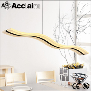 <span class=keywords><strong>Vague</strong></span> forme acrylique LED <span class=keywords><strong>lustre</strong></span> pour salle d'étude - Product Image 4
