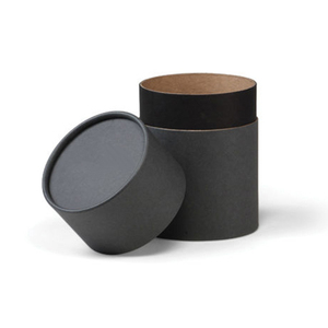 Papier recyclé noir mat carton fleur séchée bougie bougie verre bocaux deux couches fond emballage boîte-cadeau pour hommes - Product Image 1