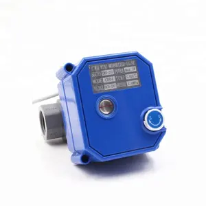 Mini coffre-fort électrique actionné contrôle de débit vanne à boisseau sphérique avec retour automatique quand mise hors tension