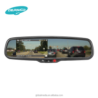 Moniteur de rétroviseur intérieur OEM 4,3 pouces avec GPS, fonction anti-éblouissement automatique, enregistrement DVR HD et caméra de recul discrète pour constructeurs automobiles