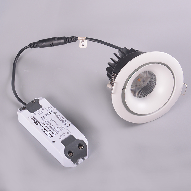 75mm Cut Out Recessed LED Downlights 11 Wattage Adjustable 6000k