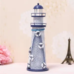 Large medium and small flash ocean iron crafts iron lighthouse souvenirs Mediterranean creative desktop decoration gift