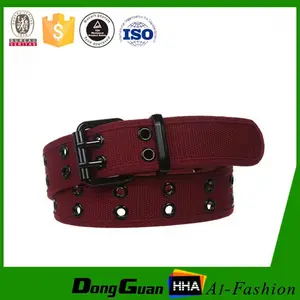 Superior de la venta personalizadas elástico cinturón de lona con hebilla