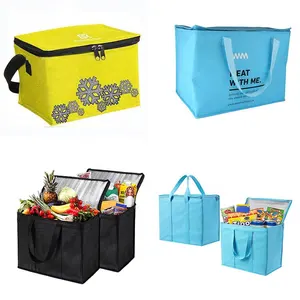 Custom Portable Non-Woven Large Keep warm food delivery insulated thermal cooler bag for food