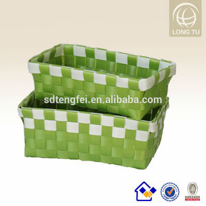 El color verde de plástico caja de almacenamiento sin tapa/tesco cesta de plástico - Product Image 1