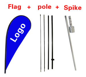 "Todo color tear drop flag advertising sign sheet flag pole and peak - Product Image 3