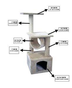 Condo chat Maison Chat Escalade Arbre à Chat Meubles Chatons Tour D'activités - Product Image 3