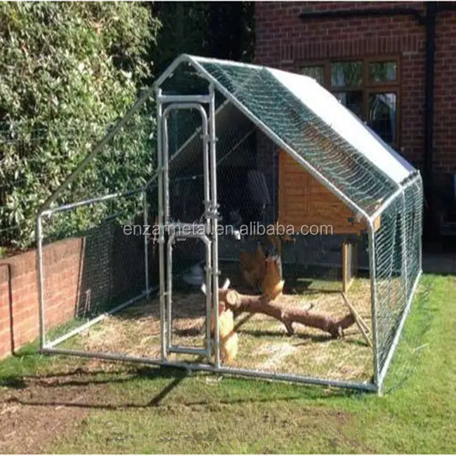 6mx3m Large Metal Chicken Coop Run Walk in Cage Poultry Rabbit Duck Goose House