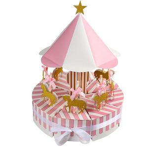 Baby Shower Favors Unicorn Theme Carousel Party Supplies Candy Bag Gift Box Carousel Candy Boxes