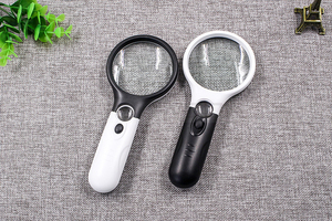 3 Led 빛 45X 휴대용 독서 돋보기 렌즈 방수 현미경 돋보기 3 Led 조명 보석 시계 확대경 - Product Image 4