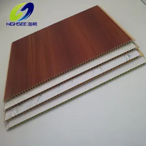 400mm High Strength PVC Resin Hollow Wall Panel WPC Wall Panel factory price V Groove