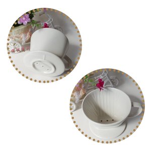 Bán buôn đầy màu sắc tùy chỉnh sứ cà phê nhỏ giọt đổ trên cà phê nón 3 lỗ nhỏ giọt gốm lọc cà phê cup - Product Image 3