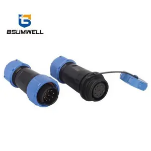 Conector à prova d'água, fornecedor direto de fábrica ac dc ip65 7 pinos bulkhead 4pin 5 6 7pin preço competitivo masculino