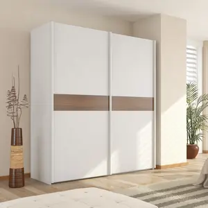 cheap bedroom sliding plywood wardrobe design (SZ-SW006)