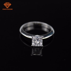 Bague moissanite <span class=keywords><strong>super</strong></span> blanche 1 carat Fashion Classic en bagues bijoux en argent 925 - Product Image 5