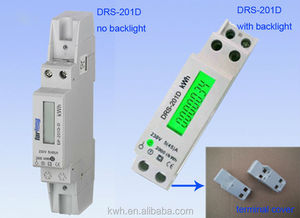 Forlong DRS-201D taille standard <span class=keywords><strong>dimension</strong></span> 5(45) 230V LCD monophasé din rail compteur - Product Image 2