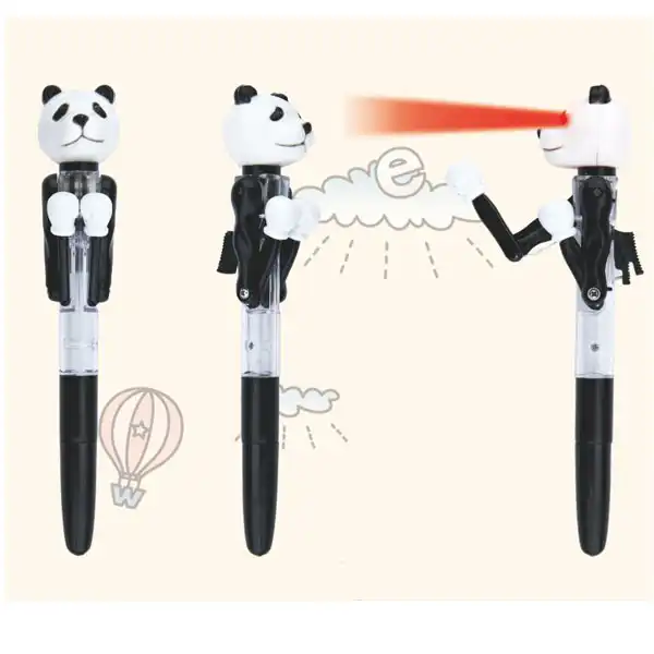 chine souvenir promotionnel en plastique animal boxe stylo panda