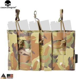 EMERSONGEAR 5,56 Triple Open Top Mag Pouch tactical combat Molle out Bag magazine Mag holder Multicam Coyote brown - Product Image 2