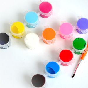 Set di <span class=keywords><strong>Colori</strong></span> Tempera Lavabili 12 Pezzi da 5ml Ciascuno <span class=keywords><strong>Colori</strong></span> vivaci non tossici per carta, tela e vetro - Product Image 4