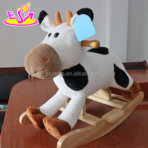 Nuovi prodotti del bambino divertente zebra animale con la musica a dondolo di legno cavallo per 3 anni di età W16D103 - Product Image 5