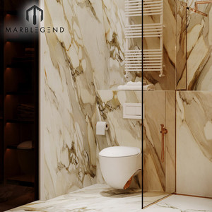 Italian Bathroom Design Wall Cladding Calacatta Gold <strong>Marble</strong> Slab