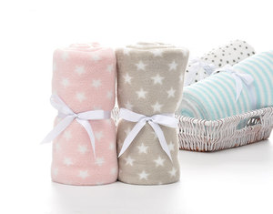 Manta suave con estampado de estrella de Coral para niños, manta de bebé de 75x100cm - Product Image 3