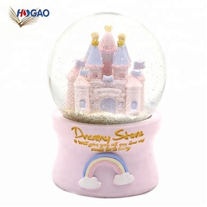 OEM hogar decoración personalizada Rosa <span class=keywords><strong>Castillo</strong></span> globo <span class=keywords><strong>de</strong></span> nieve para la fiesta <span class=keywords><strong>de</strong></span> cumpleaños regalo <span class=keywords><strong>de</strong></span> recuerdo <span class=keywords><strong>de</strong></span> la boda - Product Image 1