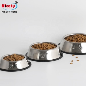 Mangkuk Air Anjing Peliharaan, Stainless Steel Mangkuk Anjing Anjing Mangkuk Makanan Logam untuk Kucing - Product Image 6