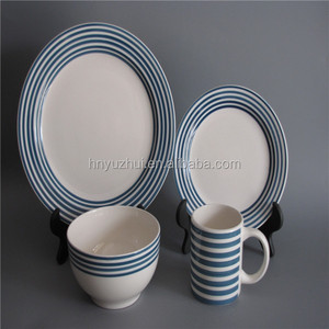 Conjunto de jantar pintado à mão karachi paquistão, 16 peças - Product Image 4