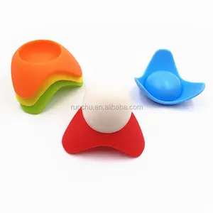 Creative Kitchenware Tool High temperature insulation Colorful DIY Silicone Egg Holder for bolied egg