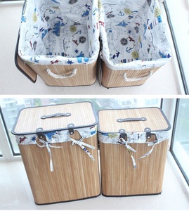 Foldable Weave Bamboo Laundry Hamper Basket - Product Image 6