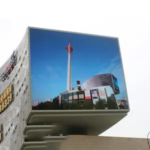 Tela de exibição comercial led hd, vídeo colorido ao ar livre