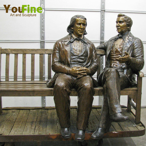 Estatua de Bronce de Tamaño Real de Brigham Young y <span class=keywords><strong>Joseph</strong></span> Smith para Jardín - Product Image 2