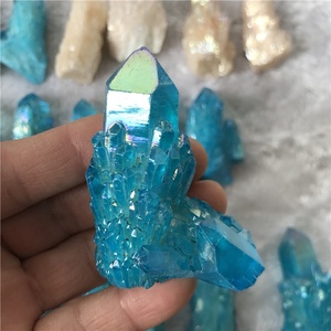 Tự nhiên thô thạch anh đá điểm xương sống màu xanh <span class=keywords><strong>Aura</strong></span> tinh thần tinh thể cụm để trang trí - Product Image 4