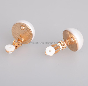 Mezza <span class=keywords><strong>perla</strong></span> <span class=keywords><strong>orecchini</strong></span> <span class=keywords><strong>clip</strong></span> orecchio - Product Image 3