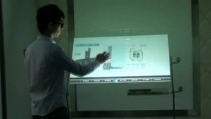 Cửa hàng quảng cáo cửa sổ kính ba chiều chiếu phim phía sau màn hình máy chiếu tăng cao - Product Image 2