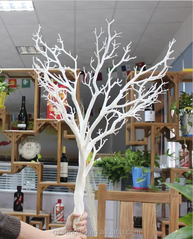 फैक्टरी मूल्य उच्च गुणवत्ता कृत्रिम सफेद बिक्री के लिए सूखी पेड़ की टहनी शादी की सजावट पेड़