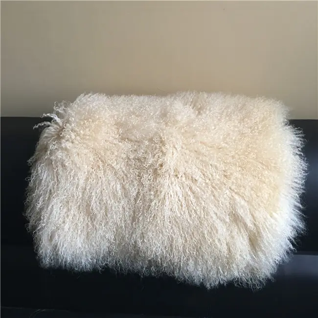 Mongolian sheep skin 100% tibetan lamb fur