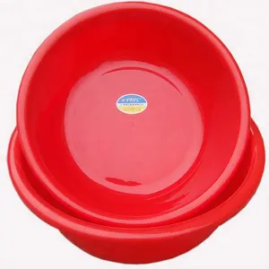 Durable Kitchen Bathroom Red Round PP Plastic Washbasin Round Wash Basin
