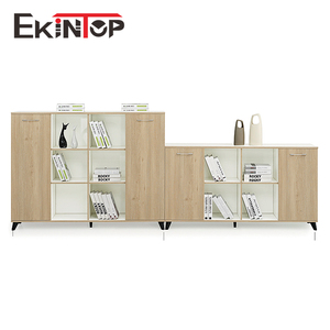 Ekintop semplice cinese godrej nero a parete custodia per libri design moderno libreria in legno libreria malesia