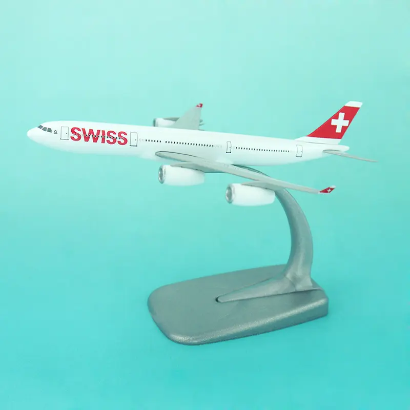 gifts promotional SWISS A340-300 16cm Model Aircraft Scaled Airplane Gift for Collection