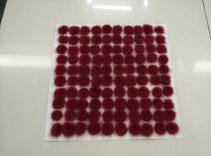 Bola <span class=keywords><strong>verdadera</strong></span> popular de la piel / bola genuina de la piel del visión Keychain / bola Pom de la piel - Product Image 1