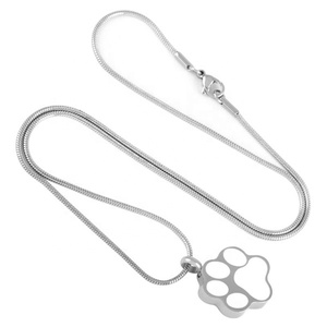 IJD8451 Hewan Peliharaan Kucing Anjing Paw Cetak Kremasi Perhiasan untuk Abu Wearable Guci Kalung Kenang-kenangan Peringatan Liontin untuk Wanita Pria - Product Image 5