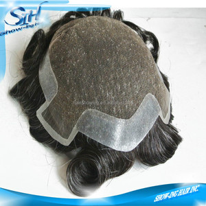 แพทช์ที่กำหนดเอง<span class=keywords><strong>ผม</strong></span>มนุษย์วิกผมผู้ชาย - Product Image 1