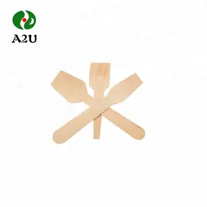 75 MM Disposable Engraved Birch Wooden Ice Cream Scoop