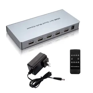 Quad Multi-viewer HDMI Switcher Out HD Multiviewer HDMI Switch Seamless Full HD 1080p 4x1 IR Control 4 in 1 out converter