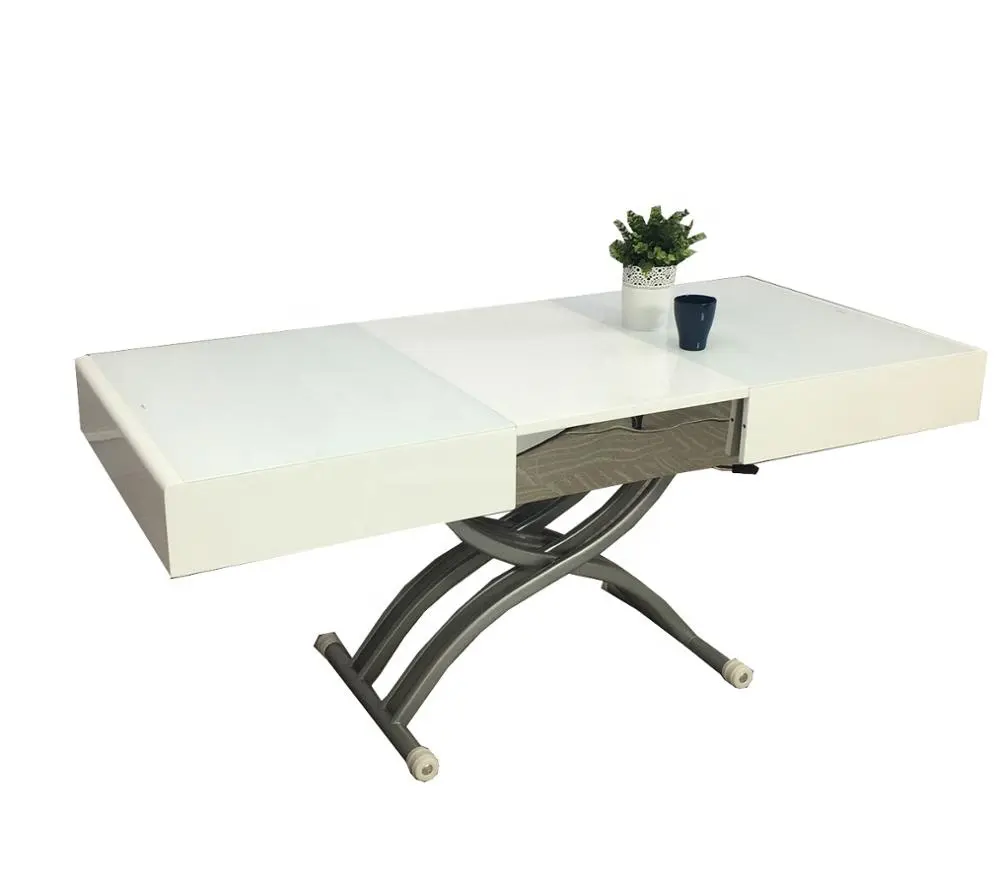 Nieuwe Stijl Elegant Ontwerp Verstelbare Hoogte Multi-Functionele Eettafel Salontafel