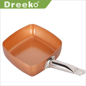 Sıcak satış yapışmaz alüminyum seramik kaplama paslanmaz çelik saplar kare pot tencere - Product Image 5